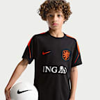 Haut de foot à manches courtes Nike Dri-FIT Pays-Bas Strike pour ado