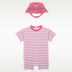 Nike Baby Short Sleeve Romper with Bucket Hat