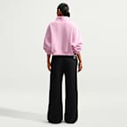 Nike Studio Fleece Medium Weight Women's Oversized 1/4-Zip Cropped Top