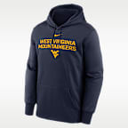 West Virginia Team Stacked Men’s Nike Therma College Pullover Hoodie
