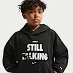 Sudadera con gorro de básquetbol para niños grandes LeBron "Shut Up And Dribble"