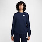Sudadera con cuello redondo para mujer Nike Sportswear Club Fleece
