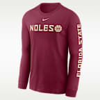 Florida State Basketball Icon Men's Nike College Long-Sleeve T-Shirt