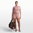 Playera de manga larga con cuello alto de medio cierre para mujer NikeSKIMS Matte