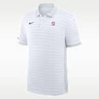 Polo Nike Dri-FIT de la MLB para hombre Atlanta Braves City Connect Striped Victory