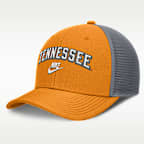 Gorra de rejilla universitaria Nike Dri-FIT ajustable para hombre Tennessee Legacy Arch Rise