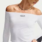 Nike Sportswear Part superior cenyida de màniga llarga amb espatlles descobertes - Dona