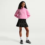 Nike Sportswear Studio Fleece Big Kids' (Girls') Oversized 1/4-Zip Top