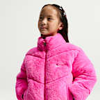 Nike Little Kids' Quilted Faux Fur Jacket