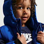 Nike Toddler Jacquard Logo Mixed Media Puffer Jacket