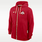 Sudadera con gorro universitaria Nike Dri-FIT de cierre completo para hombre Ohio State Sideline