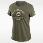 Miami Dolphins Salute to Service Sideline Women's Nike NFL T-Shirt