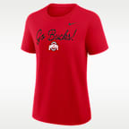 Ohio State Script Mantra Logo Women's Nike College T-Shirt