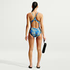 Traje de baño de una sola pieza con corte low en las piernas y espalda deportiva para mujer Nike Swim HydraStrong