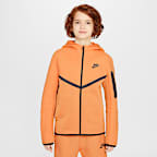 Sudadera con gorro con cierre completo para niños grandes Nike Sportswear Tech Fleece