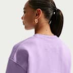 Nike Sportswear Studio Girls' Boxy Fleece Crew Neck