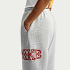 Nike Studio Fleece Medium Weight Women's Oversized Cuffed Logo Trousers