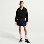 Nike Sportswear Studio Fleece Oversize-Oberteil mit Viertelreißverschluss (ältere Kinder, Mädchen)