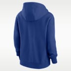 Sudadera con gorro sin cierre Nike de la MLB para mujer Los Angeles Dodgers 2026 Postseason Authentic Collection