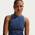 Nike Sportswear Chill Knit aansluitende geribde tanktop voor dames