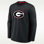 Georgia Sideline Coaches Men's Nike Therma-FIT College Long-Sleeve T-Shirt