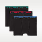 Boxer in cotone con fascia in vita colorata Dri-FIT Nike (confezione da 3) – Ragazzo/a