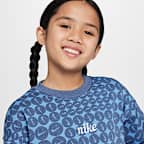 Sudadera de cuello redondo oversized para niña talla grande Nike Sportswear Club Fleece