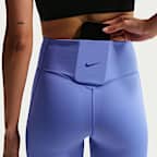 Shorts de ciclismo de tiro alto de 13 cm sin costura frontal para mujer Nike Universa