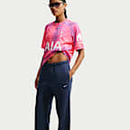 Nike Studio Fleece Medium Weight Women's Mid-Rise Open-Hem Trousers