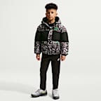Nike Younger Kids' Jacquard Logo Mixed Media Puffer Jacket