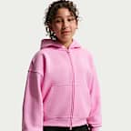 Sweat oversize à capuche et zip Nike Sportswear Studio Fleece pour ado (fille)