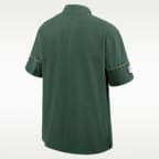 Green Bay Packers Sideline Coach Men's Nike NFL 1/2-Zip Short-Sleeve Hooded Jacket