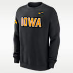 Iowa Sideline Club Men's Nike College Pullover Crew