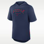Boston Red Sox Arched Wordmark Men's Nike Dri-FIT MLB Hooded T-Shirt