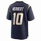 Justin Herbert Los Angeles Chargers Men's Nike NFL Game Jersey