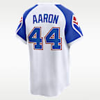 Hank Aaron Atlanta Braves Cooperstown Men's Nike Dri-FIT ADV MLB Limited Jersey