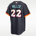 Jersey Nike de la MLB Stadium para hombre Mason Miller San Diego Padres City Connect