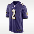 Jersey de fútbol americano Nike de la NFL Game para hombre Nate Wiggins Baltimore Ravens