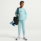 Erling Haaland Club Fleece Big Kids' Nike Soccer Oversized Crew-Neck