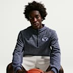 BYU Cougars Nike NCAA Men's Basketball Coaches' Pullover Hoodie