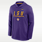 LSU Sideline Men's Nike Dri-FIT College Long-Sleeve Hooded Top
