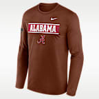 Playera de manga larga universitaria Nike Dri-FIT para hombre Alabama 2026 Military Appreciation Legend