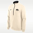 Sudadera de cuello redondo universitaria Nike de medio cierre para hombre Iowa Primetime Primary Logo
