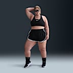 Short de running taille mi-haute avec sous-short intégré Dri-FIT 8 cm Nike Tempo pour femme (grande taille)