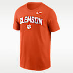 Playera universitaria Nike para hombre Clemson 2-Hit Stacked
