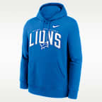 Sudadera con gorro sin cierre Nike de la NFL para hombre Detroit Lions Club