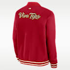 Texas Rangers Authentic Collection City Connect Men's Nike MLB Full-Zip Bomber Jacket