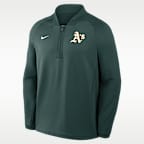 Athletics Authentic Collection Men's Nike Dri-FIT MLB 1/2-Zip Long-Sleeve Top