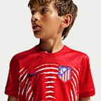 Atlético Madrid Home Older Kids' Nike Dri-FIT Football Pre-Match Top