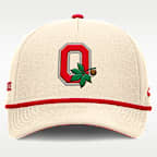 Gorra universitaria Nike ajustable para hombre Ohio State Legacy Vintage Rope Rise